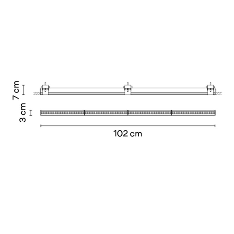 Vibia Line Trimless 102 x 3 cm - 3518 plafonnier