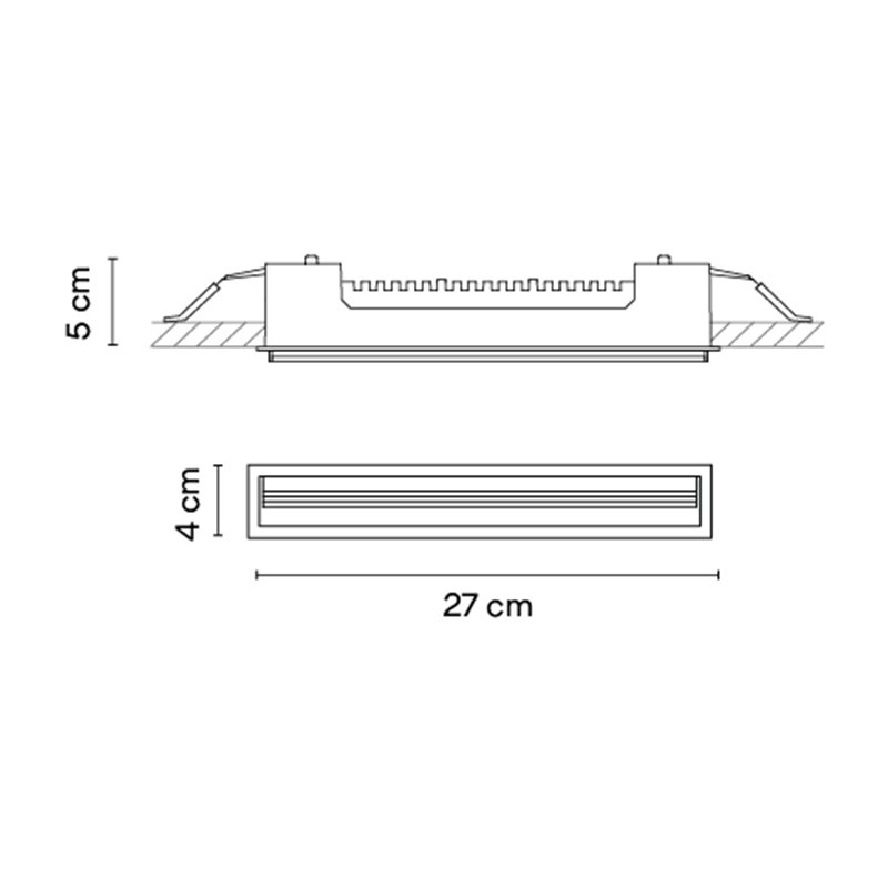Vibia Line Wall Washer Trim 27 x 4 cm - 3575 plafonnier