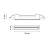 Vibia Line Wall Washer Trim 27 x 4 cm - 3575 plafonnier