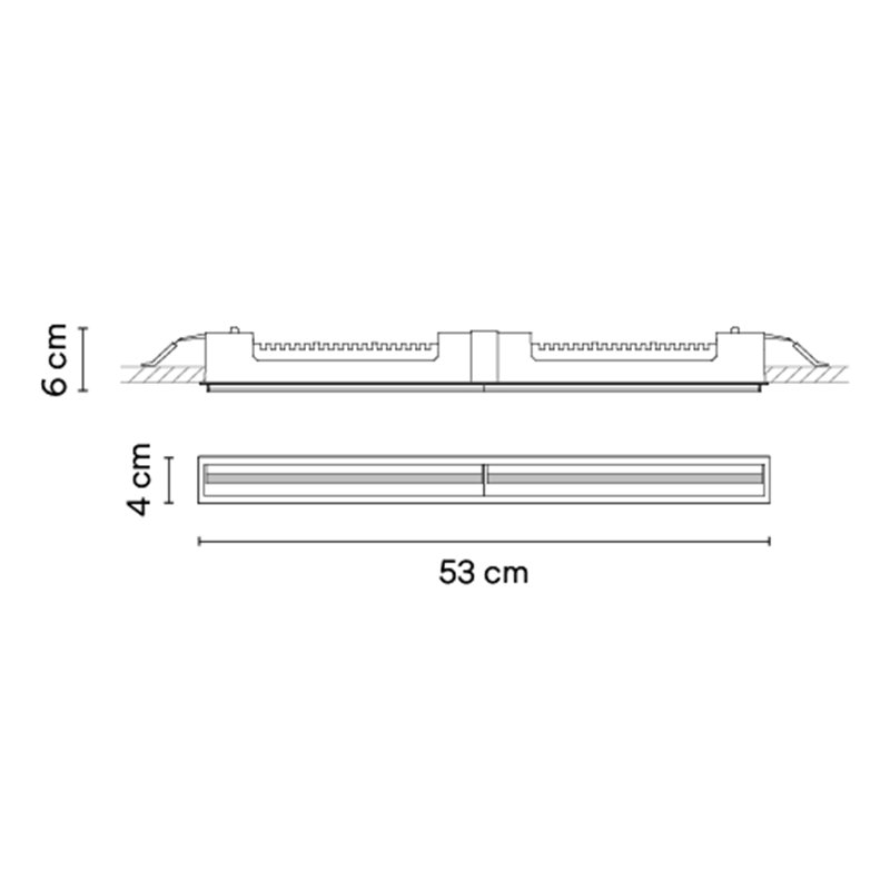 Vibia Line Wall Washer Trim 53 x 4 cm - 3580 plafonnier