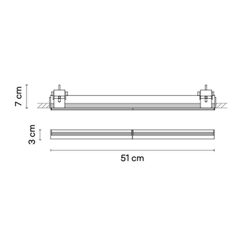 Vibia Line Wall Washer Trimless 51 x 3 cm - 3583 Deckenlampe