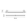 Vibia Line Wall Washer Trimless 51 x 3 cm - 3583 Deckenlampe