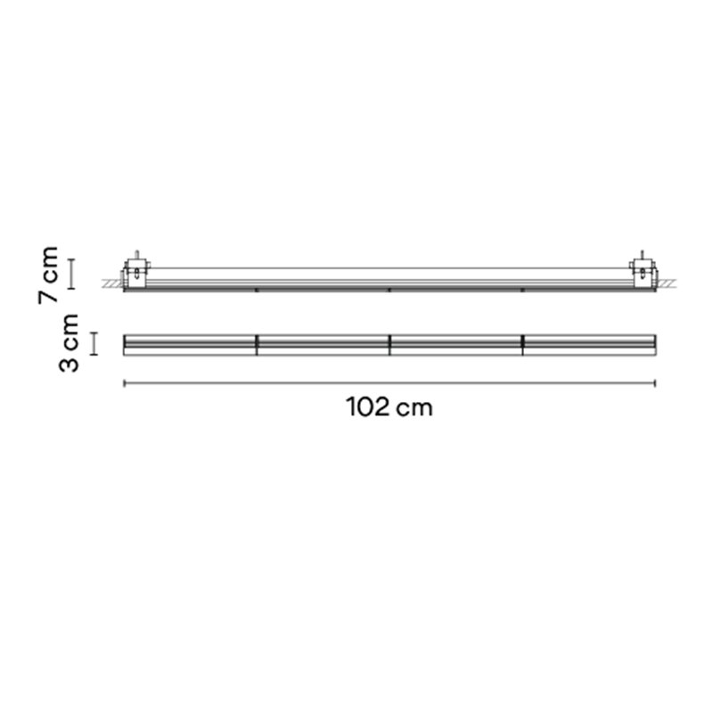Vibia Line Wall Washer Trimless 102 x 3 cm - 3588 Deckenlampe