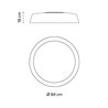 Vibia Bigger Ø 84 cm - 3905 plafonnier