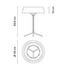 Vibia Lily Ø 49 x 63,5 cm - 5720 lampe de table