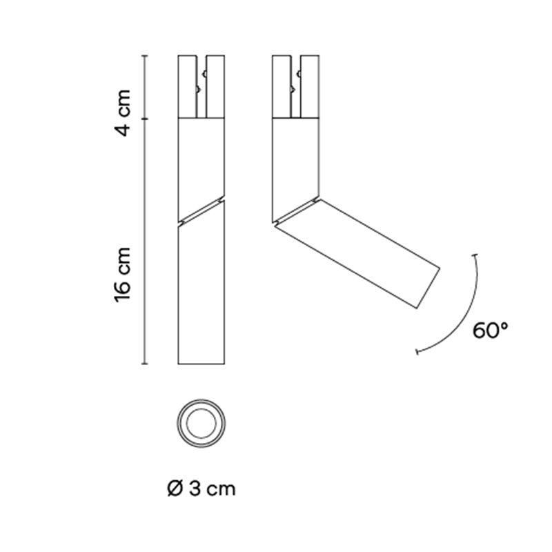 Vibia Bind Spotlight Ø 3 cm Medium - 6514 éclairage sur rail