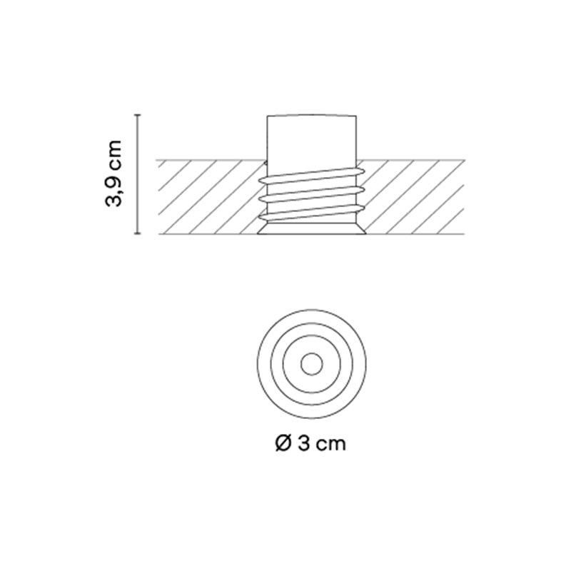 Vibia Bind solo Ø 3 cm Medium - 6604 spot encastré