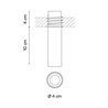 Vibia Bind solo Downlight Ø 3 cm x 10 cm Medium - 6634 spot encastré