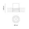 Vibia Bind solo Ø 4 cm Narrow - 6650 spot encastré