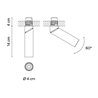 Vibia Bind solo Spotlight Ø 4 cm x 14 cm Medium - 6694 spot encastré
