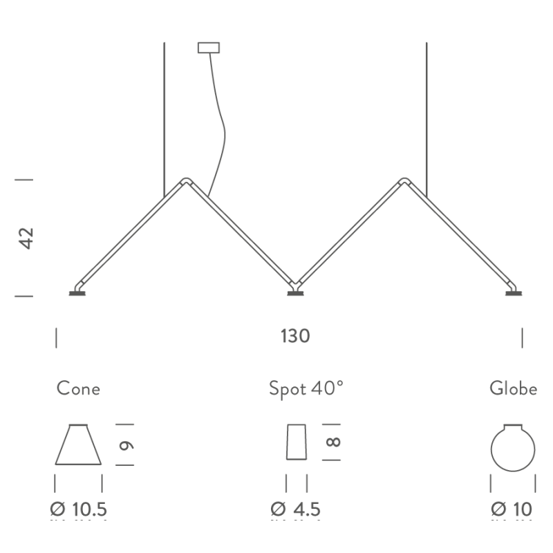 Nemo DABLIU Cone Lampe suspendue