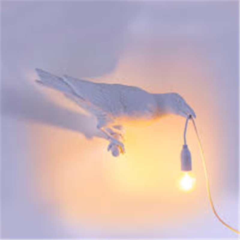 SELETTI Lampe Oiseau Gauche Intérieur Blanc