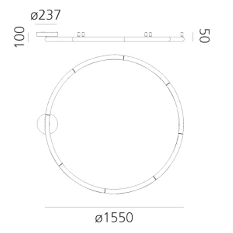 Artemide Alphabet Of Light Circular Ø155 / Decken- / Wandlampe