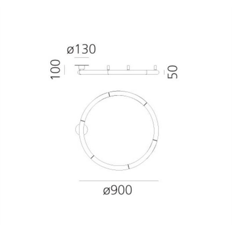 Artemide Alphabet Of Light Circular Ø90 SEMI-RECESSED Applique