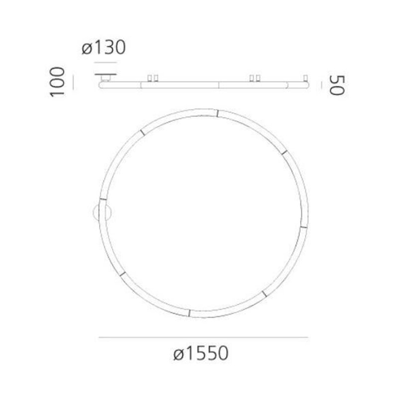 Artemide Alphabet Of Light Circular 
Ø155 SEMI-RECESSED Applique