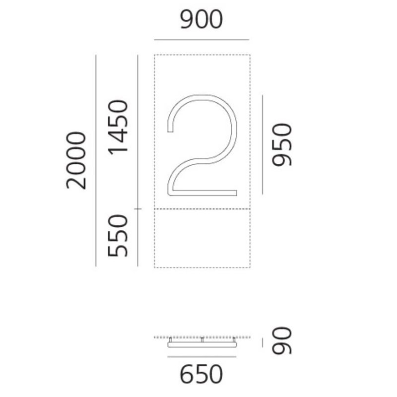 Artemide Alphabet Of Light Wall lamp "2"