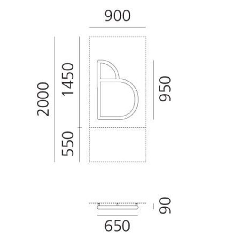 Artemide Alphabet Of Light Applique "B" uppercase