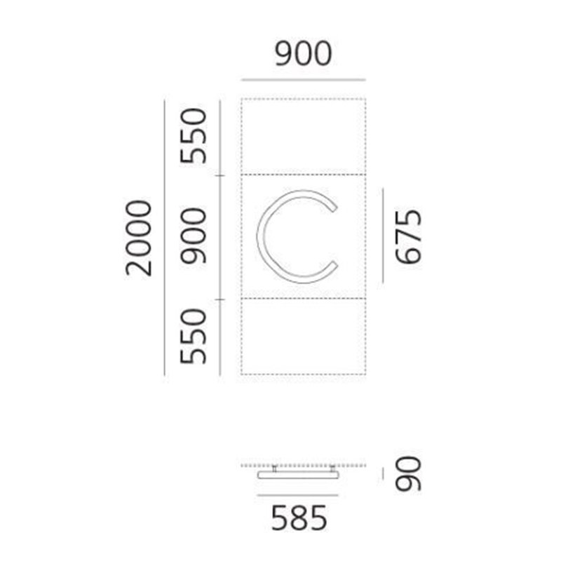Artemide Alphabet Of Light Applique "c" lowercase