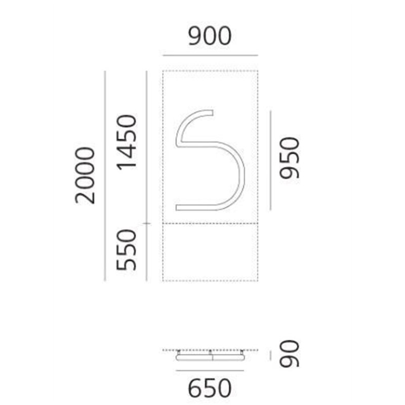 Artemide Alphabet Of Light Applique "S" uppercase