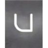 Artemide Alphabet Of Light Applique "u" lowercase