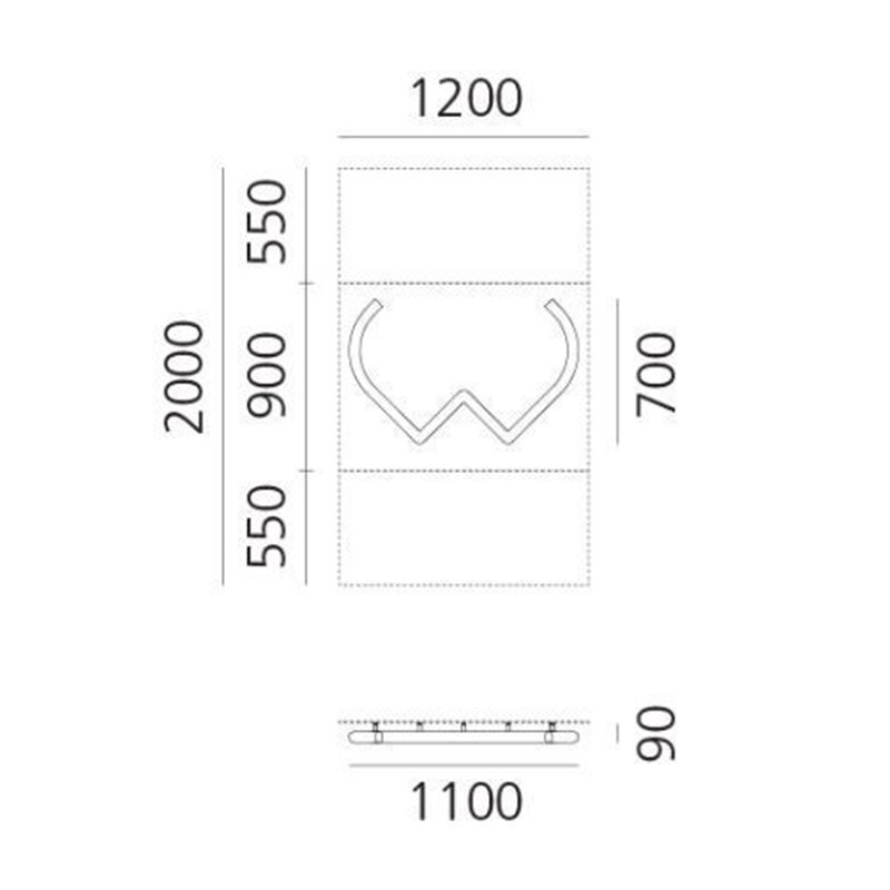 Artemide Alphabet Of Light Applique "w" lowercase