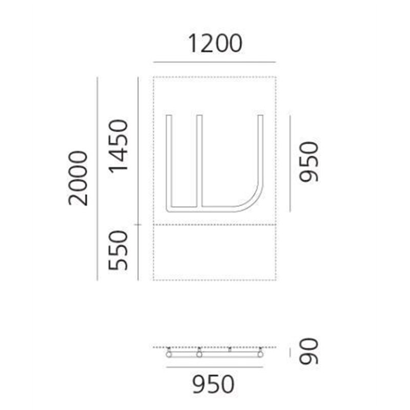 Artemide Alphabet Of Light Applique "W" uppercase