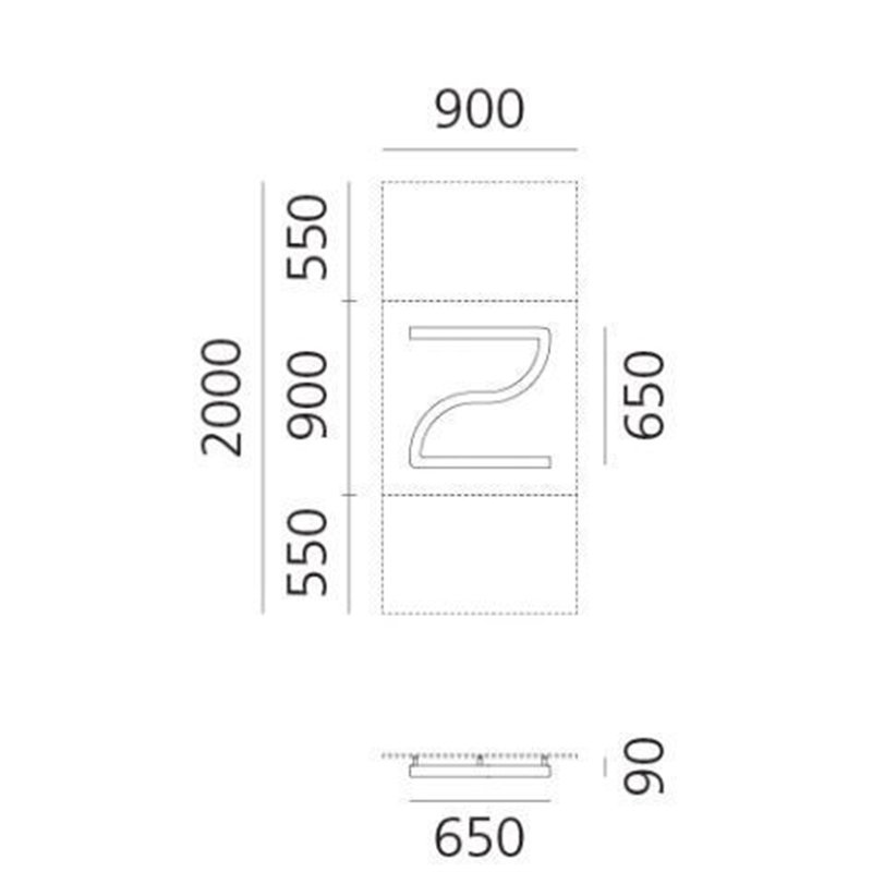 Artemide Alphabet Of Light Applique "z" lowercase