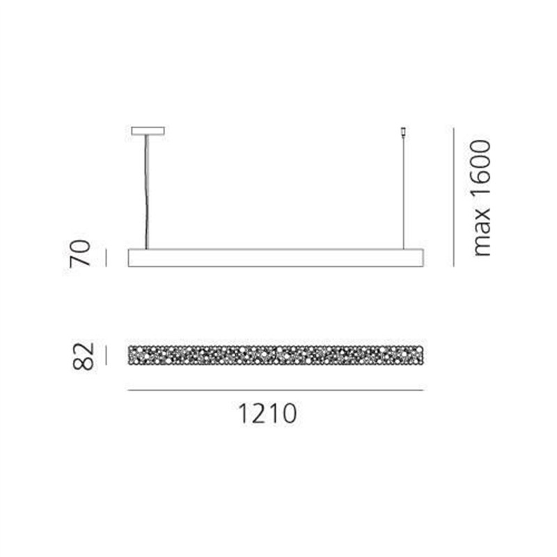 Artemide Calipso Linear 120 suspended lamp