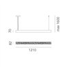 Artemide Calipso Linear 120 suspended lamp