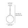 Artemide Castore 35 suspended lamp