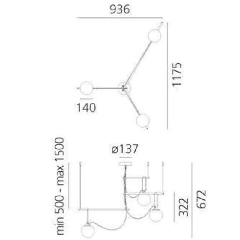 Artemide nh S3 14 Cluster Lampe à Suspension
