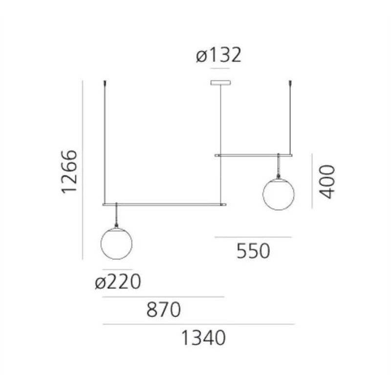 Artemide nh S3 2 Arms Lampe à Suspension