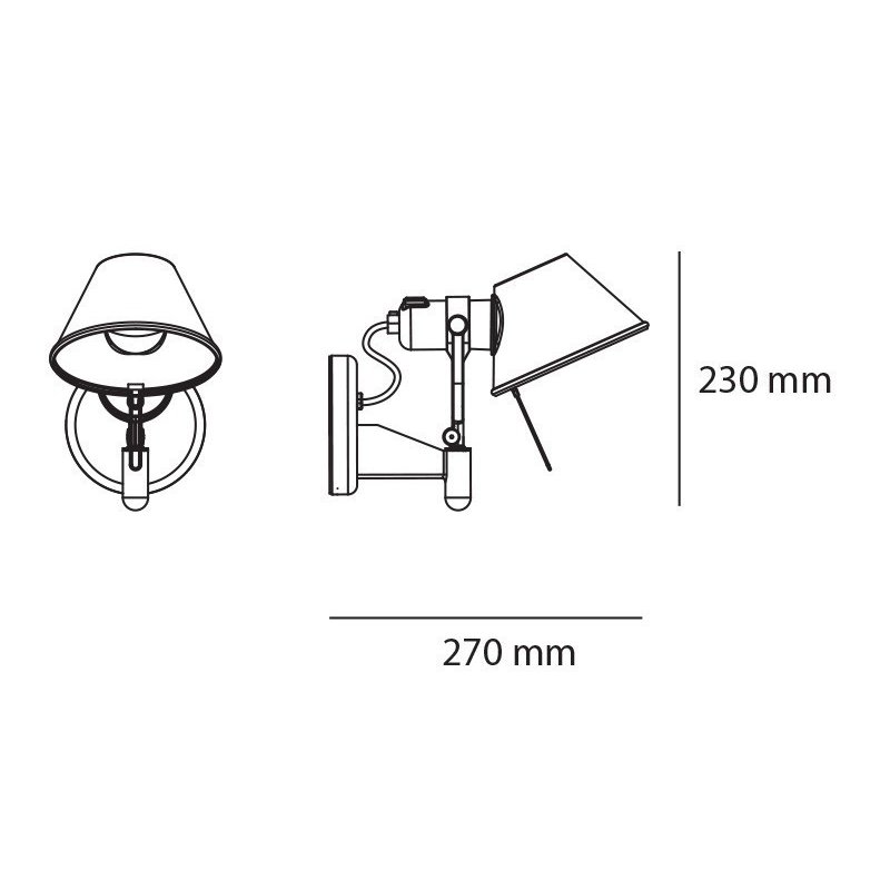 Artemide Tolomeo Faretto Wall No switch