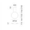 Artemide Discovery Vertical 70 White Violet Integralis Suspension lampe a suspension