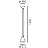Artemide Pipe Led Suspension White Integralis lampe a suspension
