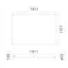 Artemide Alphabet Of Light Rectangular Semi-Recessed Plafonnier / Applique