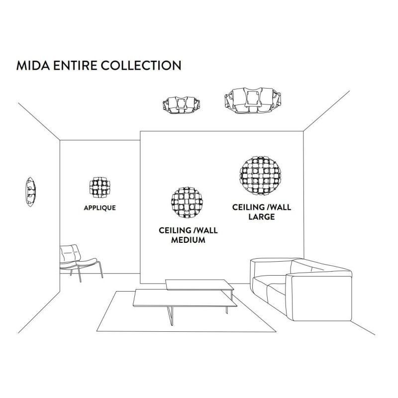 SLAMP Mida Ceiling lamp / Wall Lamp medium