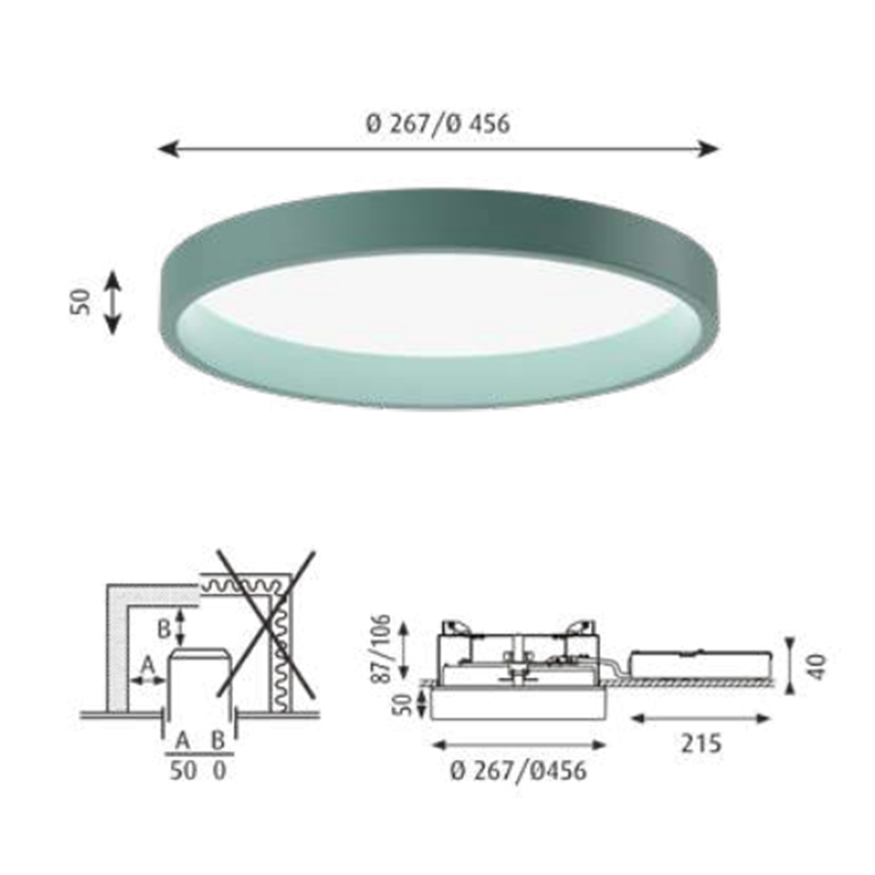 Louis Poulsen Lp Circle Semi Recessed ⌀450 Deckenleuchte