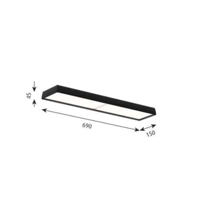 Louis Poulsen Lp Slim Box Semi-Recessed Plafonnier