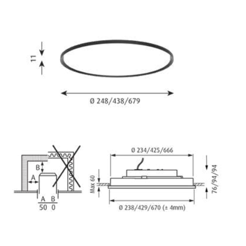 Louis Poulsen Lp Slim Round Recessed ⌀680 Plafonnier