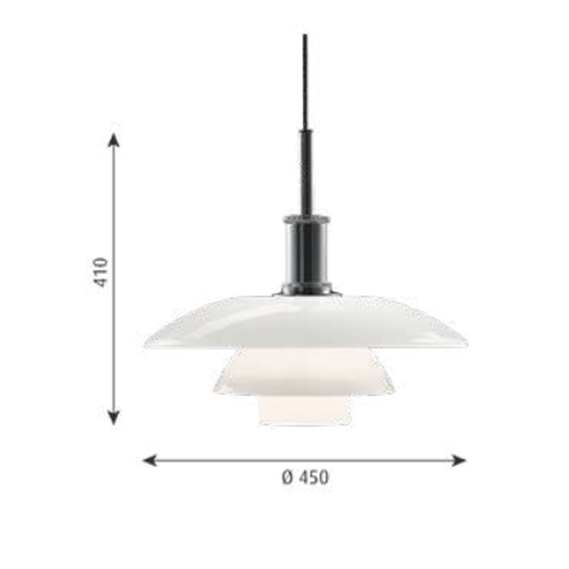 Louis Poulsen Ph 4½-4 Glass Pendant Suspension