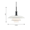 Louis Poulsen Ph 4½-4 Glass Pendant Suspension