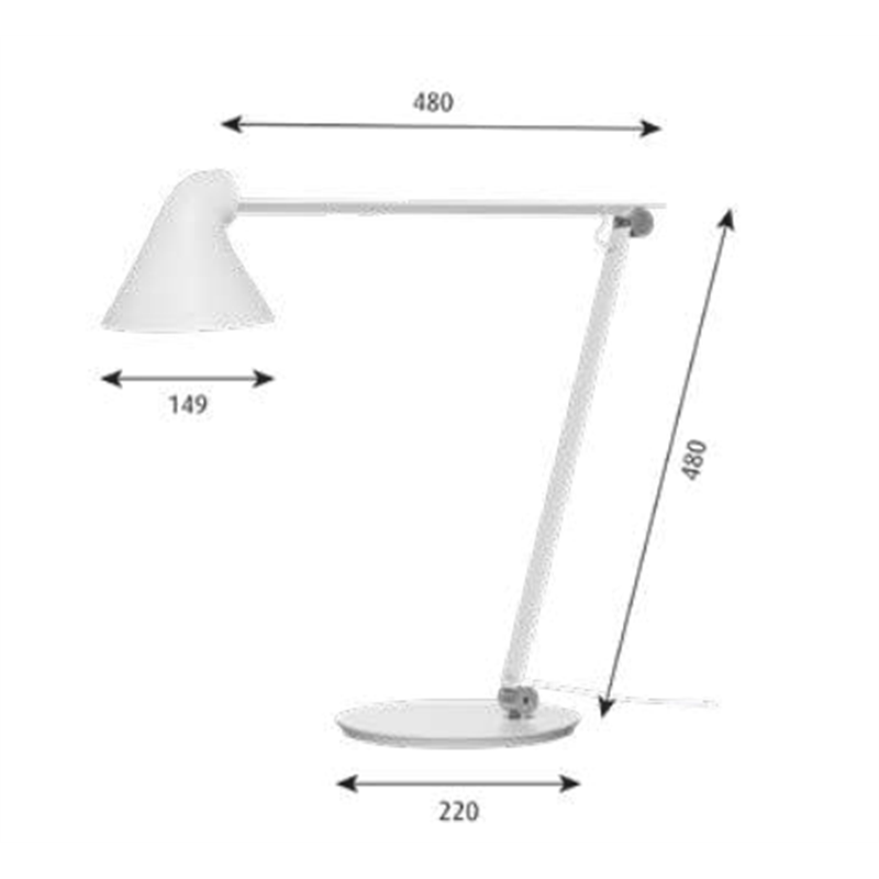 Louis Poulsen Njp Table tige Ø10