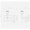 Astro Side By Side Grande Usb applique