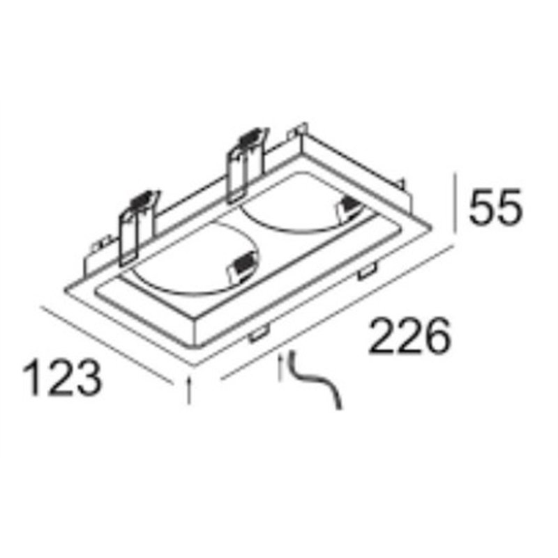 Delta Light MINIGRID IN 2 FRAME - Blanc Blanc Outlet
