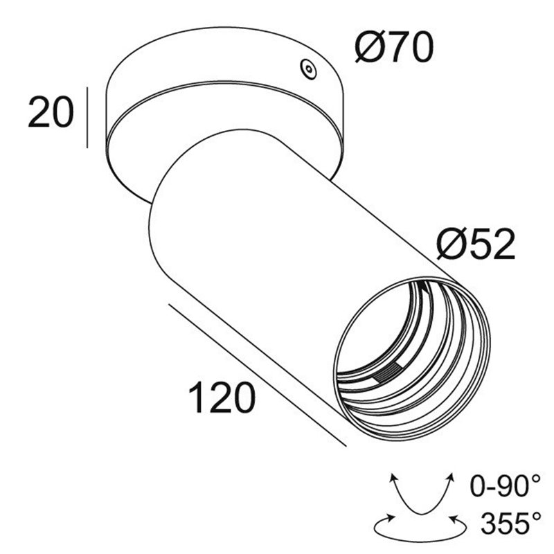 Delta Light SPY 52 ON Lampe de plafond
