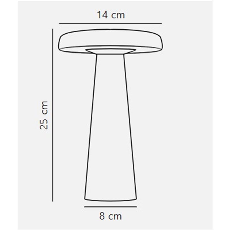 DFTP Arcello 14 3-Step-Dim Rechargeable  lampe de table