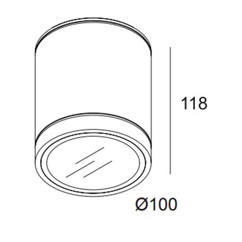 Delta Light DOX 100 S LED  Spot - Anthracite foncé - Outlet