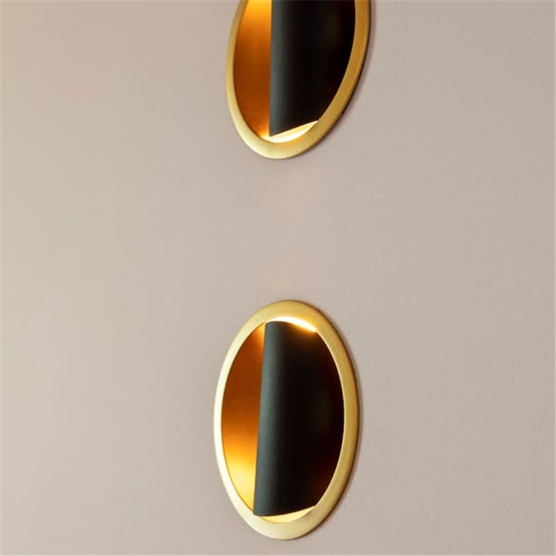 Modular Hollow 125 LED GE Lumière encastrée - Noir + Or - Outlet