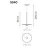 Vibia Flat 1X 55 Extended suspension lamp